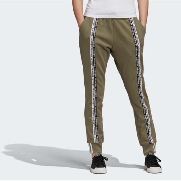Adidas Women’s R.Y.V. Track Pants French Terry Joggers FM4383 Small Legacy Green - Picture 1 of 15